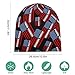 U.S. Postal Worker Flag Novelty Beanie Hat Funny Skull Cap Winter Warm Cuffed Pullover Sleep Hats Gifts Unisex