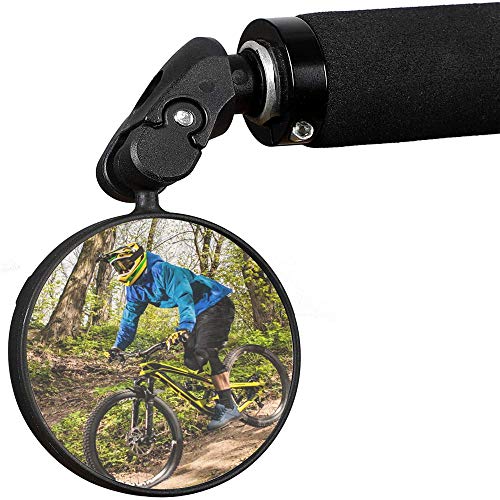 Espejos de bicicleta giratorios contra giros peligrosos de cuello en carretera 3