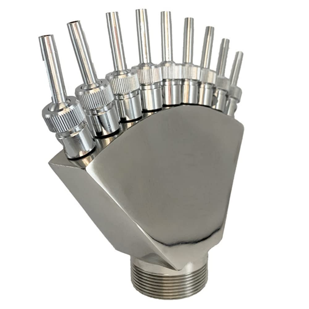3/4 "1" 1,5 "2" Messing und SS304 Brunnen düse Edelstahl fächer förmige Wasser Landschaft Brunnen Kopf Garten Wasser fontänen und Teiche (1-inch Stainless Steel Phoenix Tail Nozzle)