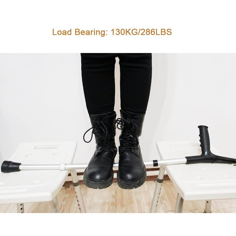 ADITAM Muletas de antebrazo Plegables, Bastones Ajustables livianos para Adultos, diseño ergonómico con Tapa Antideslizante para los pies, adecuadas para una Altura de 140-190 cm/4' 5''-6'