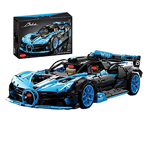 icuanuty Technik Auto Bausteine für Bugat, 3588 Stück 1:8 Technik Sportwagen Modell, Klemmbausteine Technik Auto Kompatibel mit Lego Technic Cover