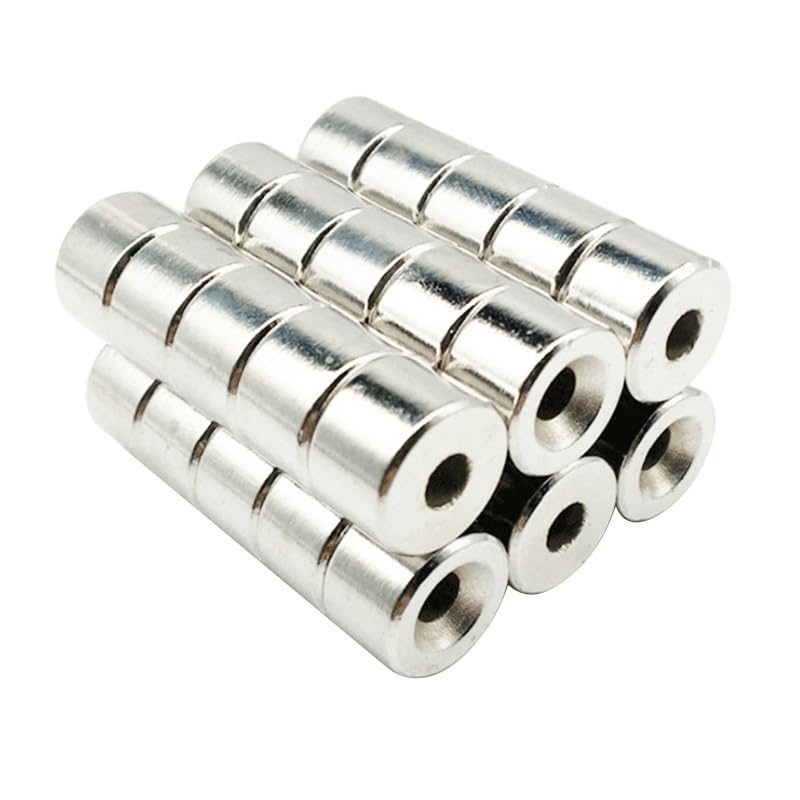 Imán de neodimio de disco N35, imanes de anillo potentes y fuertes, imán permanente de tierras raras, hoja redonda de 10/14/15/30mm (Color : 10x6-4mm(10pcs))