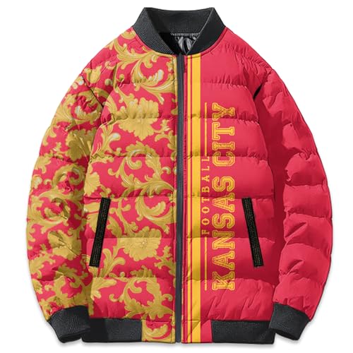 Mens Football Customize Personalized Winter Bomber Puffer Coat Any Name Number Plus Size Apparel Down Jacket3