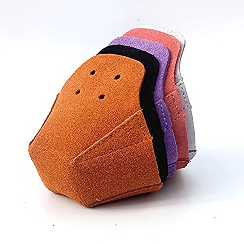 VKEDA 100% Real Cowhide | Toe Cap Guard Protectors | Roller Skate Derby Speed 1 Pair(Brown)