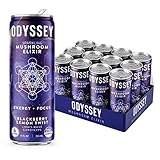 ODYSSEY ELIXIR - Sparkling Energy Mushroom Drink - Lions Mane & Cordyceps - Mental Focus & Stress Re
