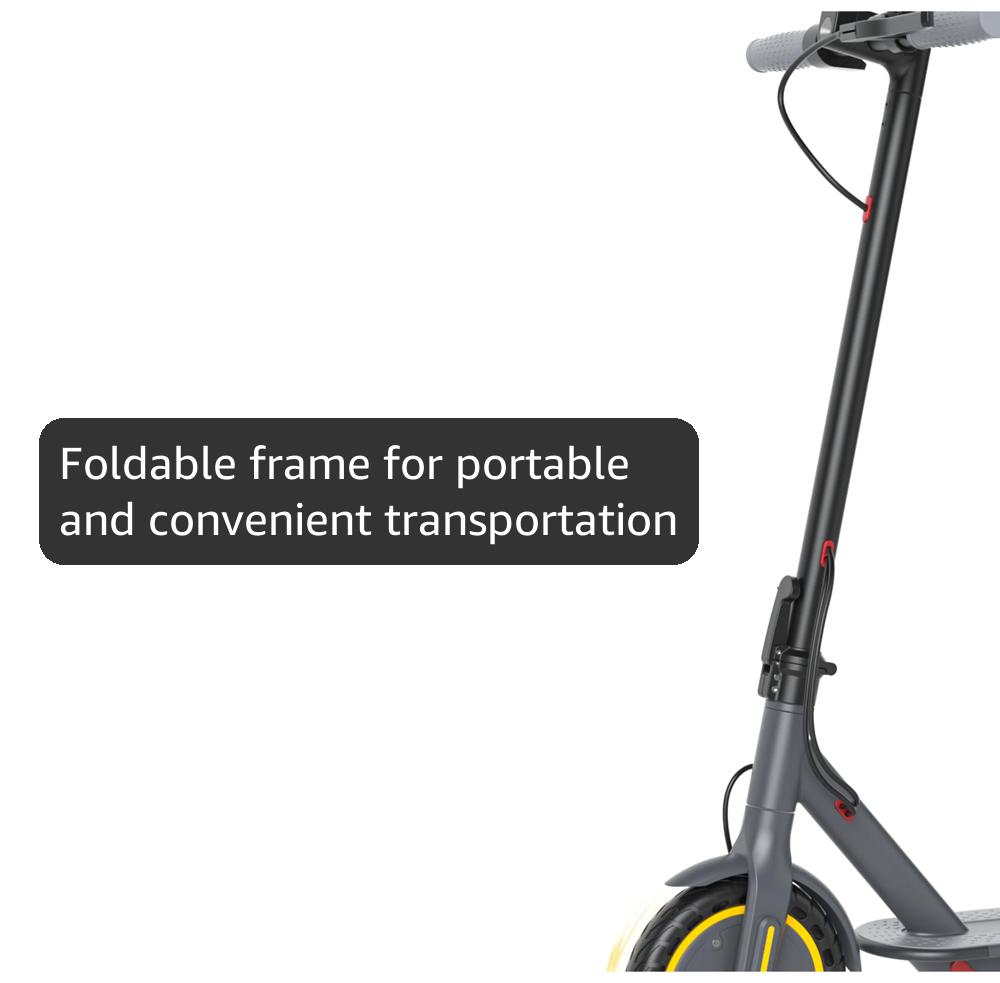 Electric Scooter - 8.5" Solid Tires, 350W Motor, Up to 19 MPH and 23 Miles Long-Range Portable Foldable Commuting Scooter for Adults with Double Braking System and App