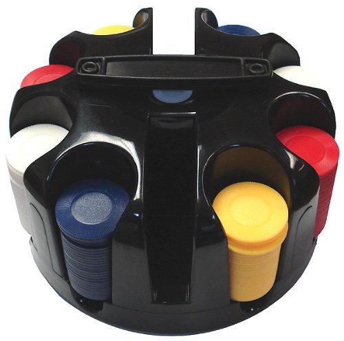 200 Chip Rotating Carousel w/ Handle & Poker Chips