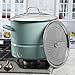 Kenmore Broadway Steamer Stock Pot with Insert and Lid, 16-Quart, Glacier Blue