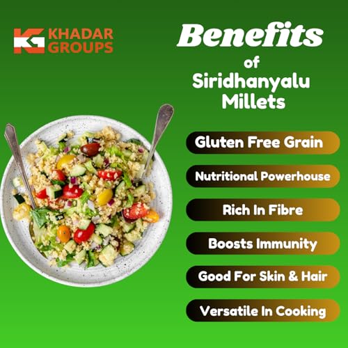 Image of SIRIDHANYALU Unpolished and Organic Foxtail Millets 920gm pack, Gross wt 1000gm) Organically Grown from Karnataka New Tech Rock-Hard Vacuumed Pack