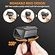 Eyoyo 1D Bluetooth Ring Barcode-Scanner mit drahtlosen Ladedock, schnelles und genaues Scannen, tragbare Mini-tragbare 1D-Hände frei Inventar-Fingerbar-Code-Reader