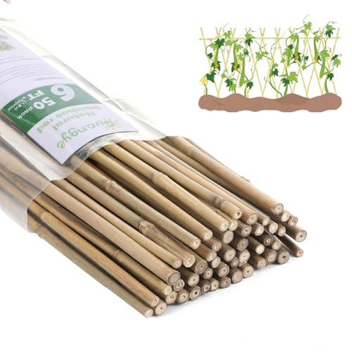 Bamboo Garden Stakes for Climbing Plants (50 Pcs)