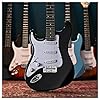 LA Left Handed Electric Guitar by Gear4music, Black #1