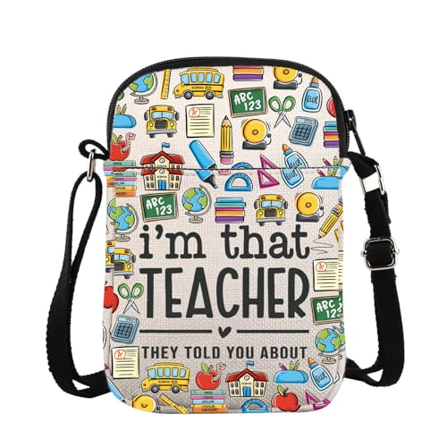 KUIYAI Teacher Appreciation Crossbody Bag Teacher Life Gift Best Teacher Gift Teaching Bag Teacher Mode Gift Educator Gift