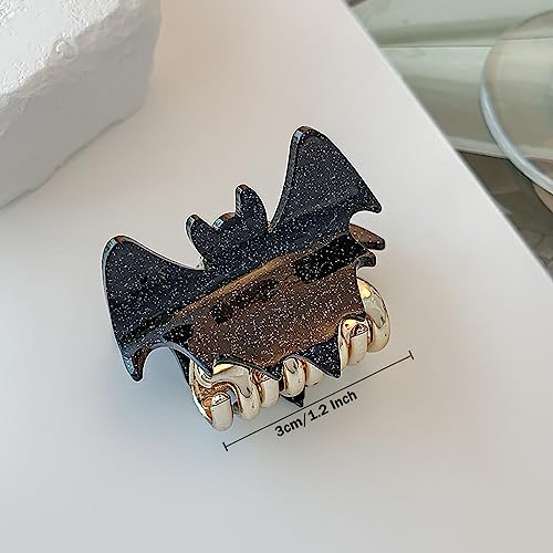 Juego de 3 Pinzas de Pelo Mini Forma Murciélago miniatura 2