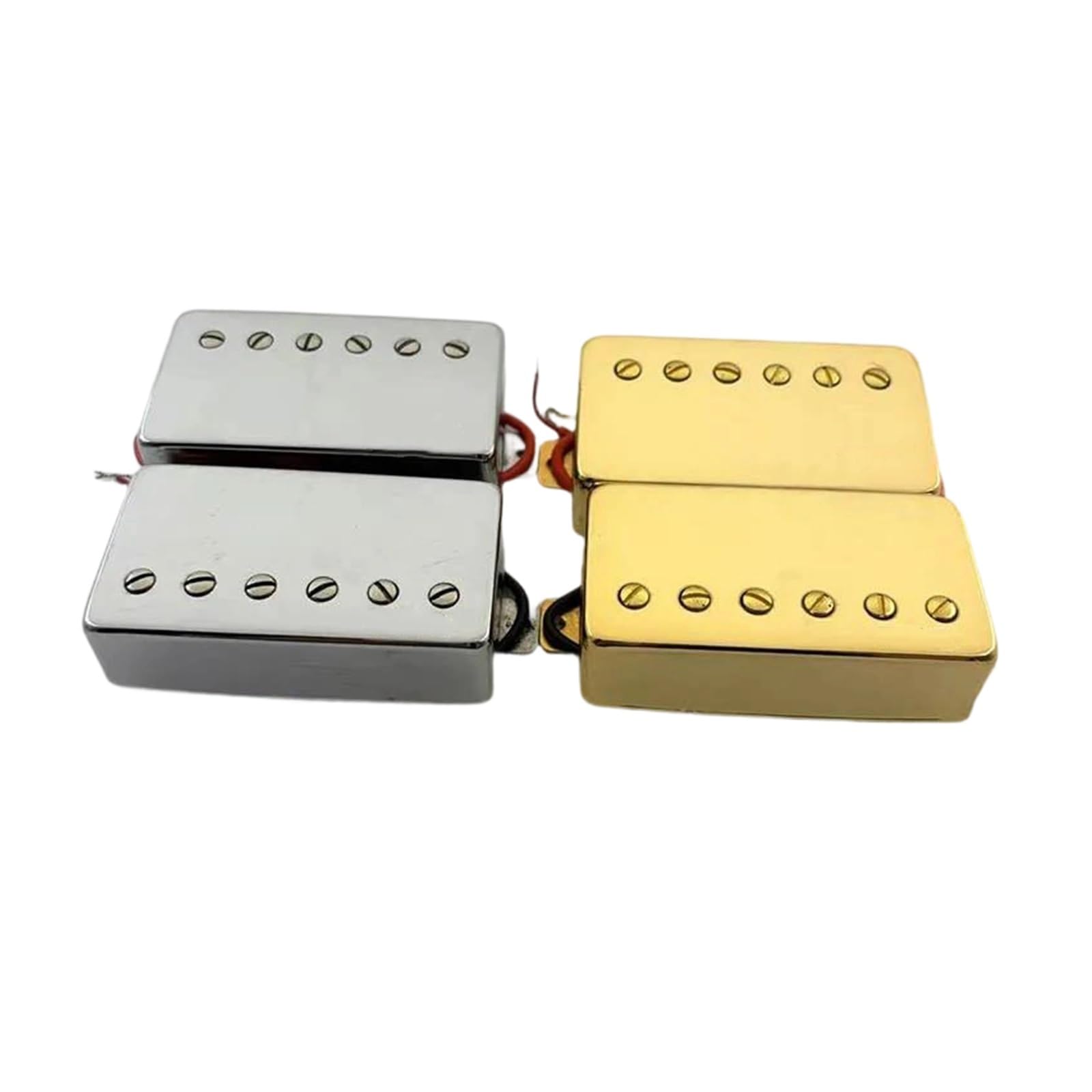 Przetwornik Gitary Elektrycznej Pasywne Przetworniki Humbucker 57/66 Akcesoria Do Gitary Elektrycznej I Basowej Złote Srebrne(Silver)
