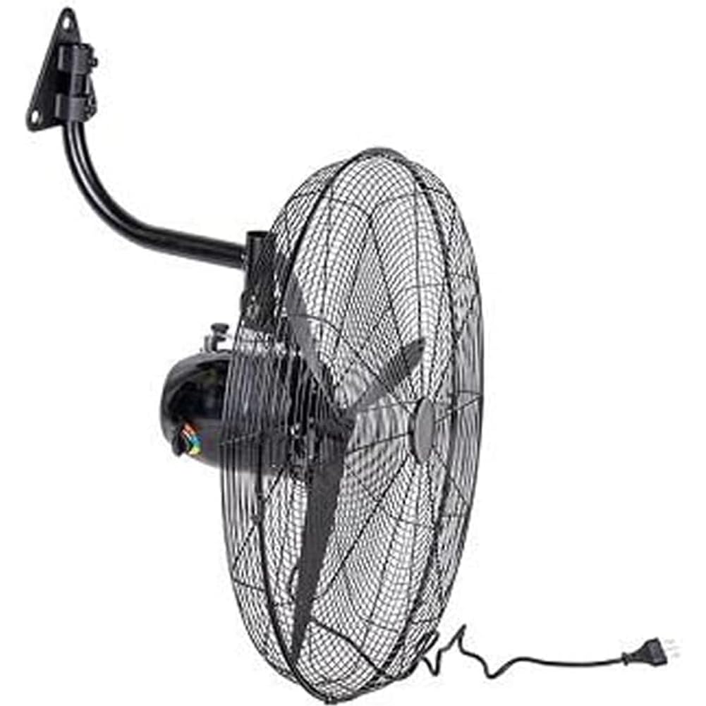 BAKAJI Ventilatore Industriale da Parete in Acciaio Potenza 200 Watt, 3 Velocità Selezionabili, Inclinazione Regolabile, Montaggio a Muro Stabile e Resistente, Ultra Silenzioso (66 cm)