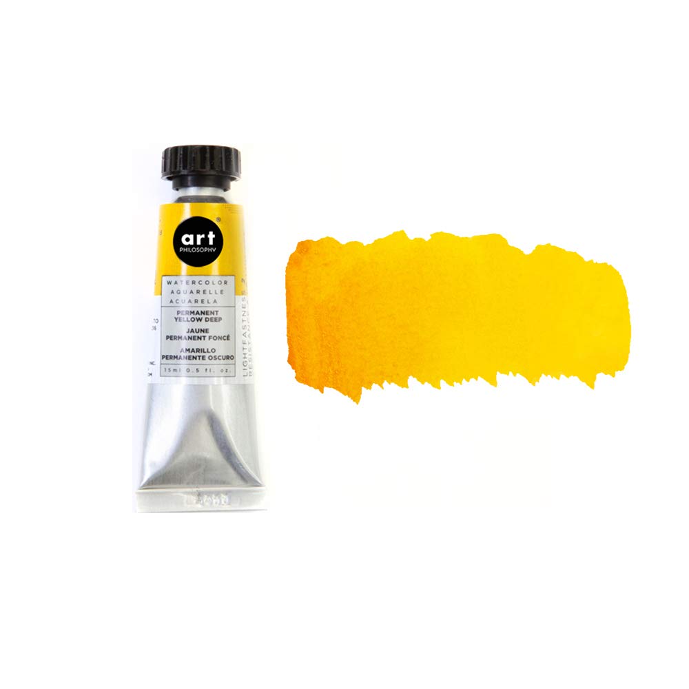 Aquarelle permanent jaune profond Art Philosophy tube pigment pur