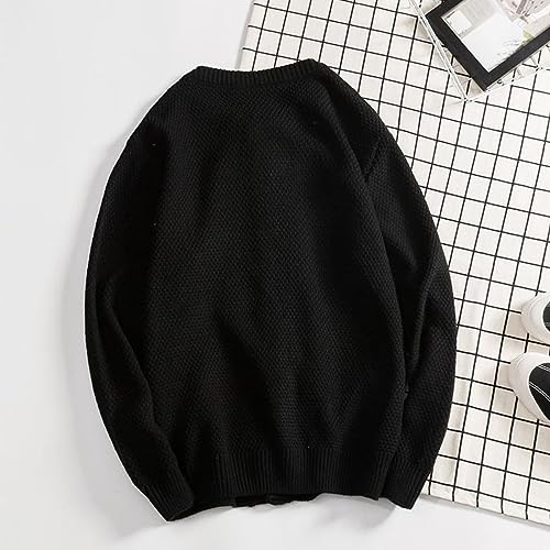 Men's Spring Fall Cardigan Lightweight Black Knit Front Open Sweater Male Casual Knit Button Up Slim Fit Sweaters2