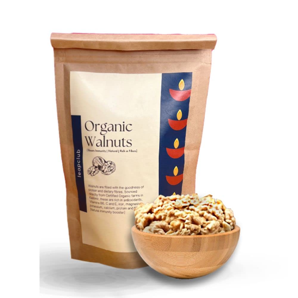 Leap Club Premium Walnut Kernels (200g) from Organic Farms | Without shell | Pure Kashmiri Akhrot Giri | 100% Natural | No Chemical Processing