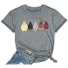 Chicken-Tshirt-Mom-Cute-T-Shirts-Womens-Short-Sleeves-Farm-Country-Casual-Tee-Tops Chicken Tshirt Mom Cute T Shirts Womens Short Sleeves Farm Country Casual Tee Tops Gray