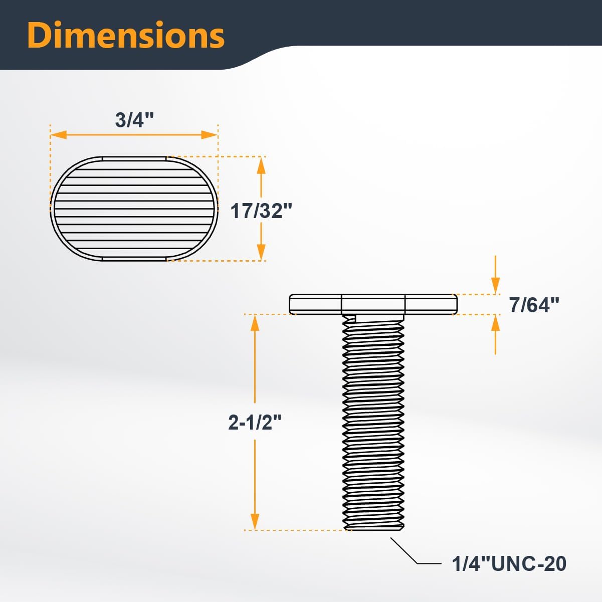 POWERTEC 1/4"-20 T Track Bolts 20 Pack for T Track, 2-1/2 Inch Long T Slot Bolts for Universal T Track, T Track Accessories for Woodworking Jigs and Fixtures (QTB1005)