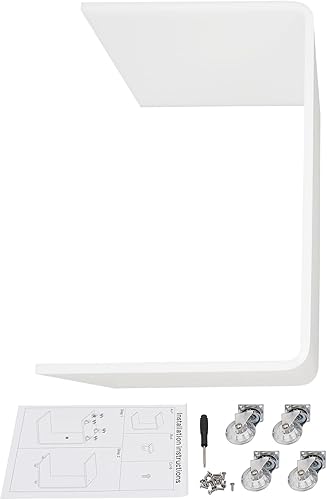 Miniatura 9 de C-Shaped Side Table with Wheels, 2 Tier Acrylic Couch Table, TV Tray Tables, Nightstand, Bedside Tables, Coffee Table for Living Room, Bedroom,