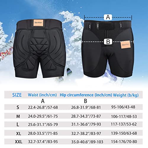 Benken Butt Pads Snowboarding Impact Shorts Hip Protector For Men Women Protective Tailbone Padded Short Pants Skating Ski #TOP1