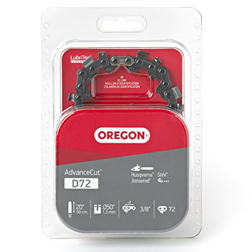 Oregon D72 AdvanceCut Chainsaw Chain for 20-Inch Bar, 72 Drive Links, Low-Kickback, Fits Stihl, Husqvarna, Dolmar, Jonsered and More, Gray by Oregon - Used condition - US$20.94