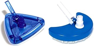 Solstice by International Leisure Products Swimline Hydro Tools 8145 Clear Weighted Triangle Pool Vacuum Head & Hydro Tools 8110 Weighted Half Moon Pool Vacuum Head