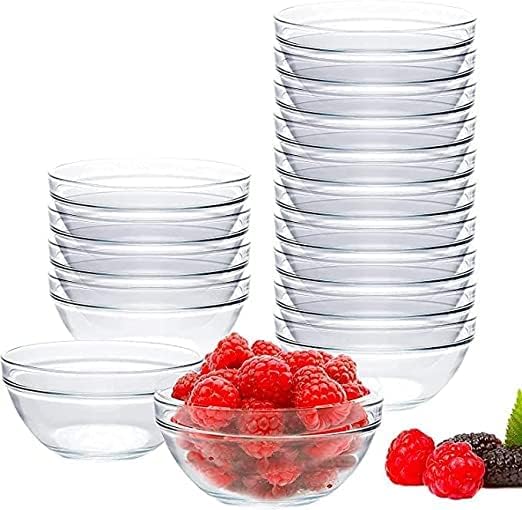 HKJ House Small Glass Bowl 30 ML Clear Glass Bowls for Sauce Chatni Small Set Glass Bowls for Sauce Cereals Small Bowl Set 12 (B0CB5MQJTG) Amazon Price History, Amazon Price Tracker