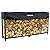 Woodhaven 10 Foot Black Firewood Log Rack With Optional Seasoning Cover - Made In The USA - Lifetime Structural Warranty - Steel Outdoor Rack with Black Texture Powder Coat Finish (Cover)
