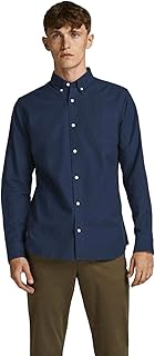 قميص JJEOXFORD للرجال 12182486 L/S S21 نووس من جاك اند جونز، اللون: