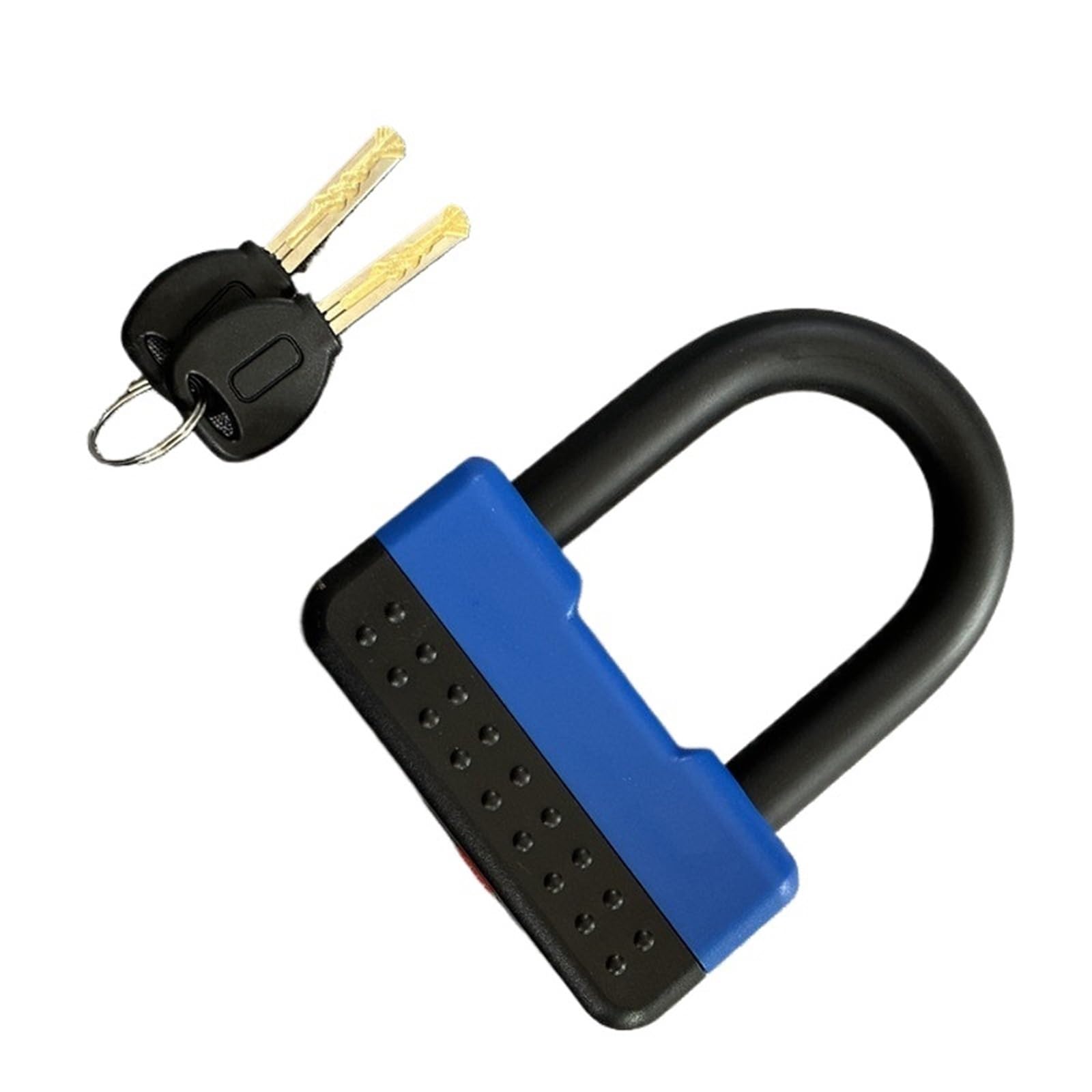 Motorcycle Handlebar Lock Anti-Theft Bike U Lock with Heavy Duty Motorcycle Bicycle Dics Car Wheel 2 Brass Keys Motorbike Lock Security(6107 Blue)
