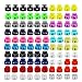Hslife 100Pcs Plastic Cord Locks Colorful Double Hole Spring Cord Locks End Toggle Stoppers for Camping & Hiking Shoelace Replacement Backpacks（Random Colors）