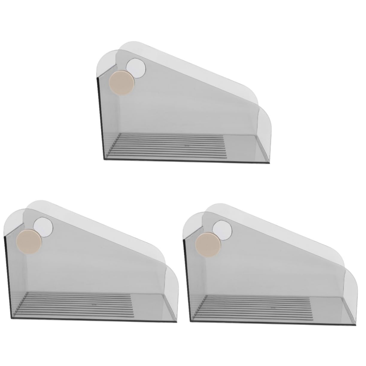 TEHAUX 3piezas Organizador De Escritorio Transparente De Gran para Documentos y Revistas Estante De Almacenamiento De Oficina Caja De Clasificación De Archivos