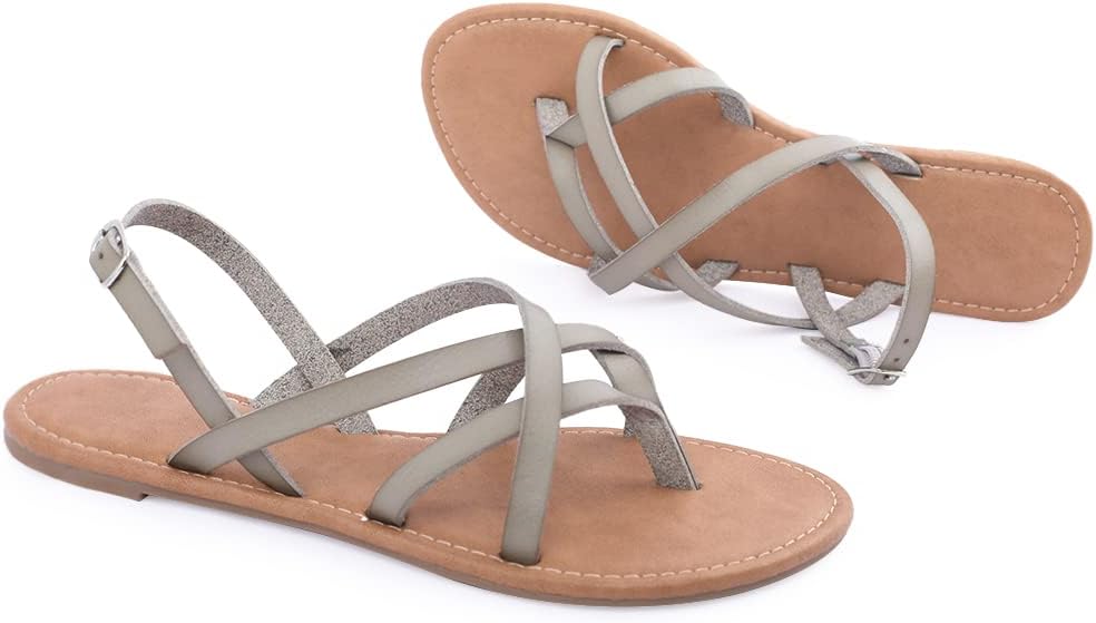 Women's Gladiator Flat Sandals Fisherman Strappy Sandals Ankle Strap Sandals - Image 6