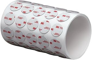 3M 4926 Gray Double Sided Conformable Acrylic Foam Tape, 0.5" Diameter Circles (roll of 250)