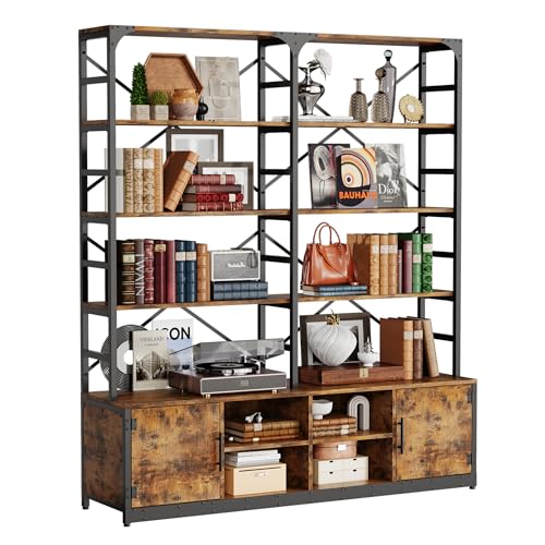 IRONCK Bookshelves 6 Tiers 73.1 inch Tall Industrial Bookshelf with