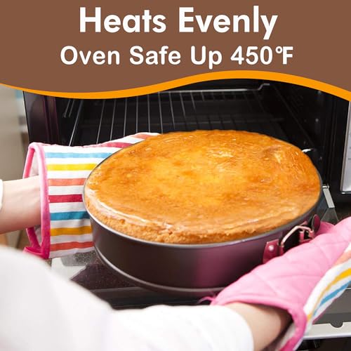 Molgree 6+8+10 INCH Springform Pan Set Of 3 Nonstick 6 Inch 8 Inch 10 Inch Cake Pans,Leakproof Round Cake Pan Set thumb #3