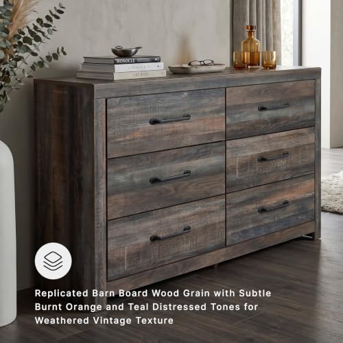 Signature Design by Ashley Rustic 6 Drawer Bedroom Dresser, Drystan - image 8