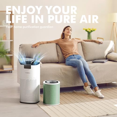 Image of MORENTO Air Purifier Replacement Filter for MR7566 Air Purifer, High-Efficiency Activated Carbon Hepa Filter，4-in-1 four-layer Air filter, Original Standard Version- 1Pack+3Modes