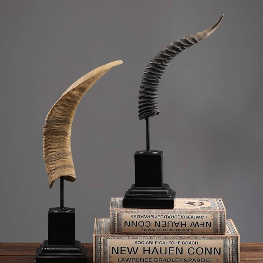 牛の角　彫り物 牛の角 彫り物