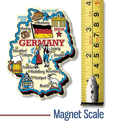 Classic Magnet German Jumbo Country Map Magnet Collectible Souvenir - Made in USA