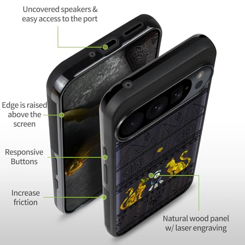 Protégez le Pixel 9 Pro XL avec cette coque antichoc en bois véritable