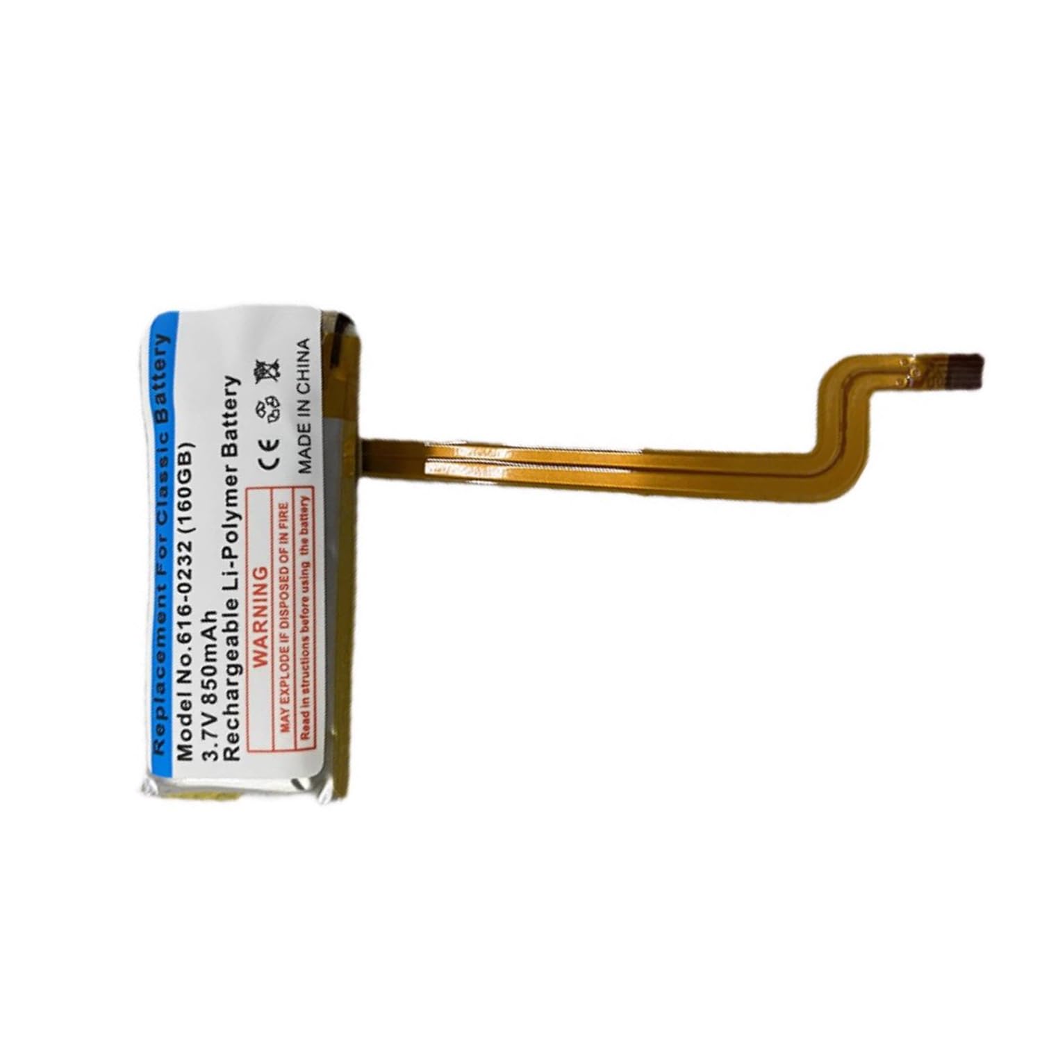 SONXIAVIVO 616-0232 Battery, Compatible with iPod 5th - 7th Generation Video Classic A1136 A1238 6th 80GB 6.5th 120GB 7th 160GB 5th 30GB 850mAh