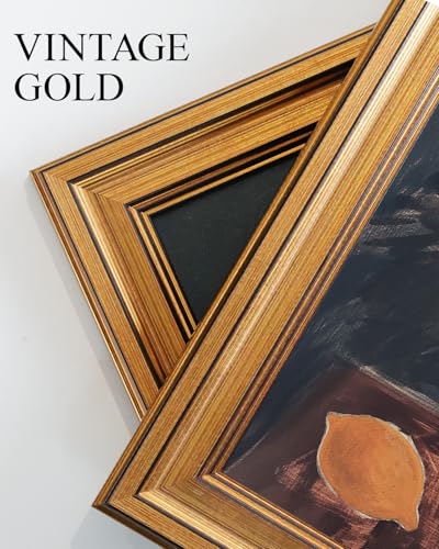 Image of VIYYIEA Vintage Gold Framed Wall Art for Living Room, Maple Leaf Canvas Prints Home Decor, Oil Painting Picture, Bedroom Wall Decor Gifts for Friends or Family -【Maple Leaf Specimen】-(16L x 12W)