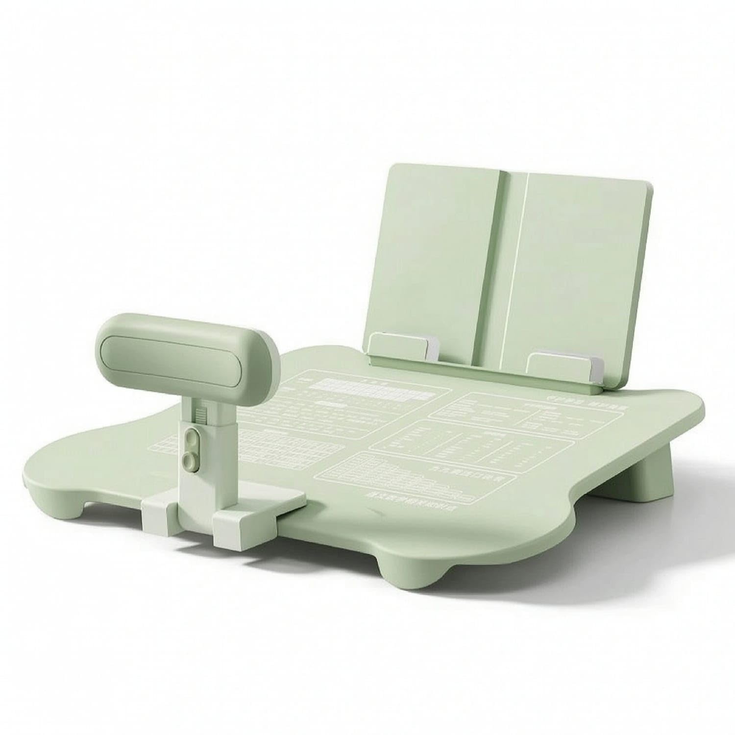 Ergonomic Posture Correction Aid Angled Writing Board with Reading Stand Tabletop Desk Study Helper Foldable for Children, Students, Homework, Green, Upgraded 3-in-1-image-48