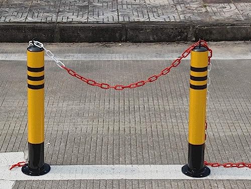 CukUJH Parking Guardrails Security Posts for Driveways Safety Barrier Bollard Features Reflective Tape(65cmx7.6cm)