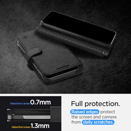 Spigen Wallet S Plus Back Cover Case Compatible with Galaxy S24 (Leather | Black) 6 51A4fvs2PgL
