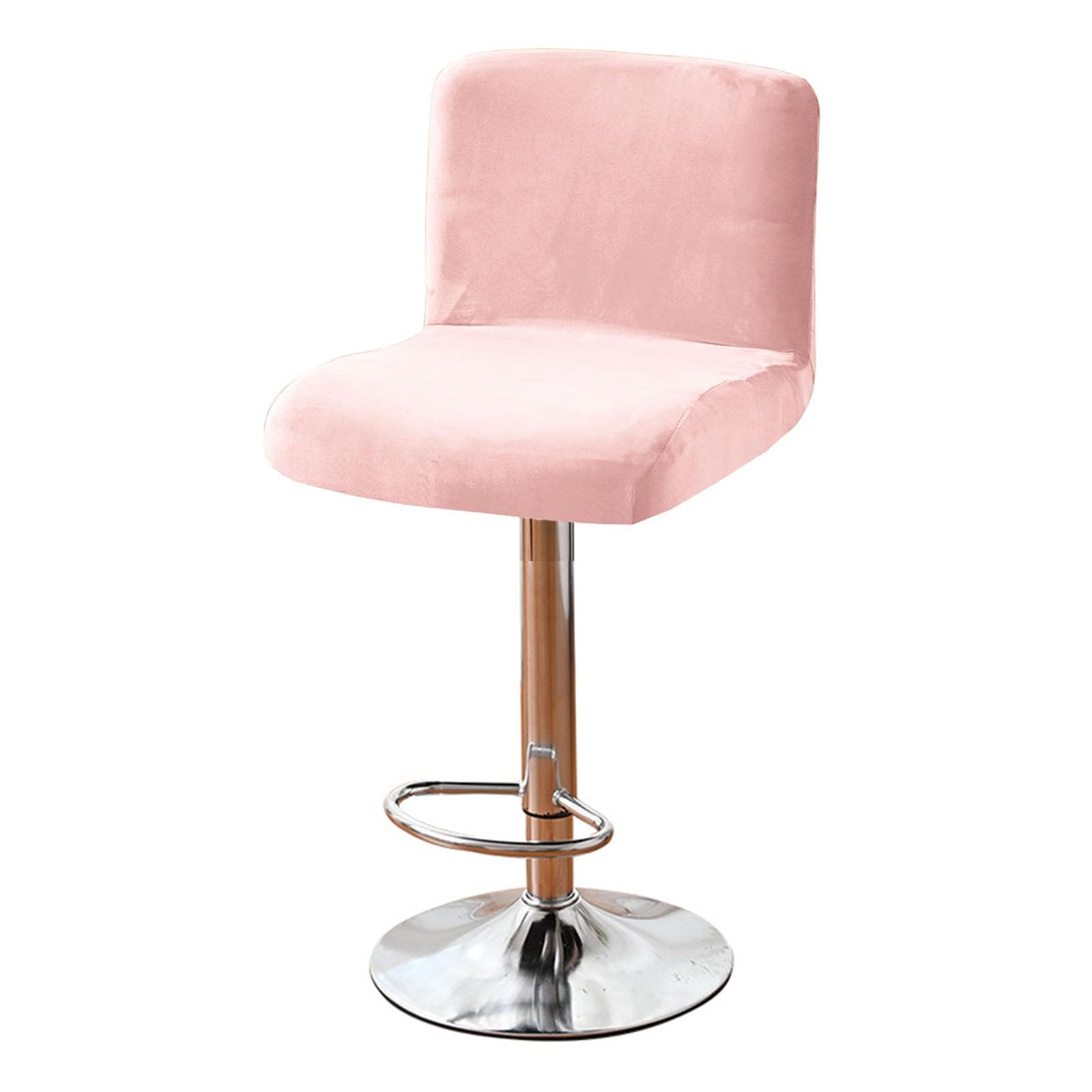 Leomix Stretch Square Swivel Bar Stool Covers Set of 2/4/6, Velvet Bar Stool Chair Covers, for Counter Height Mid Low Back Chair Protector,G,4pack